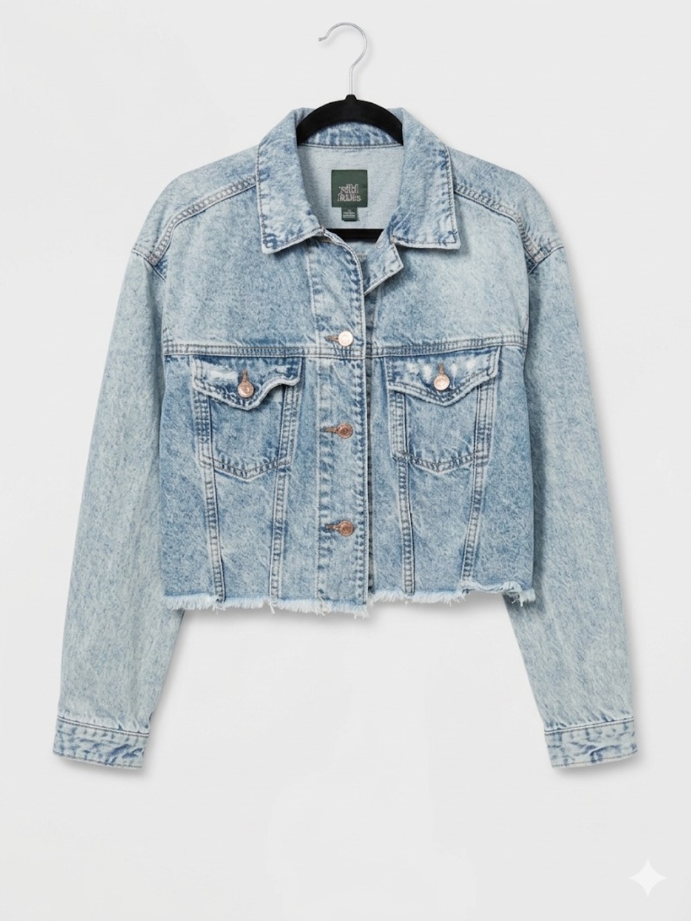 wild fable Light Wash Blue Cropped Denim Jacket - SZ XXS